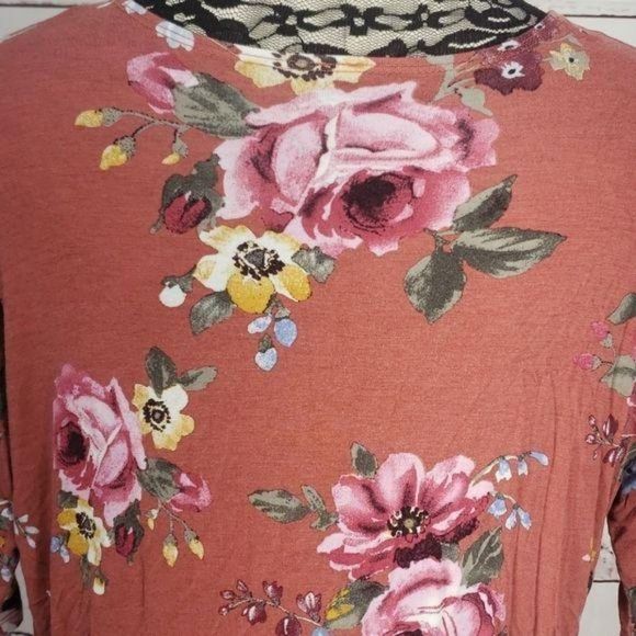 Pomelo Floral Print 3/4 Sleeve Small Blouse Style‎ TW1031 - Picture 5 of 7